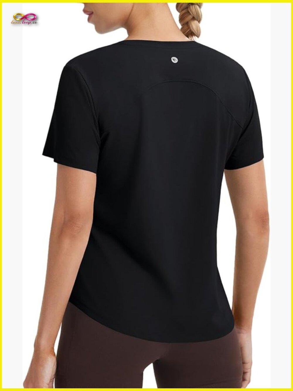 Quick Dry UPF 50+ Athletic T Shirt with Back Split Detail